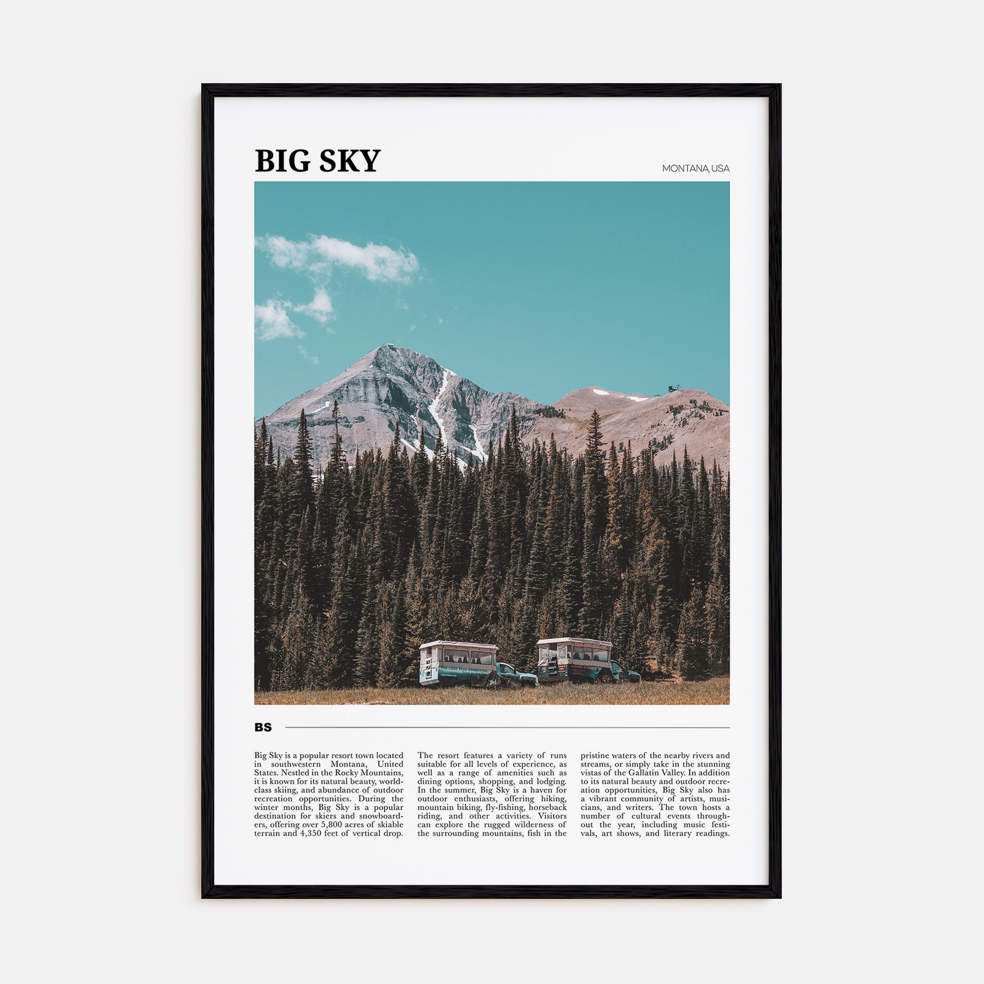 Big Sky Travel Color Poster