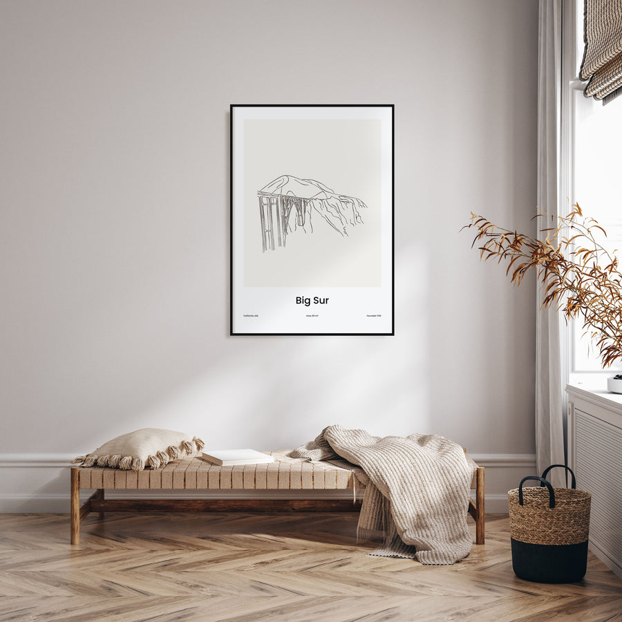 Big Sur Drawn Poster