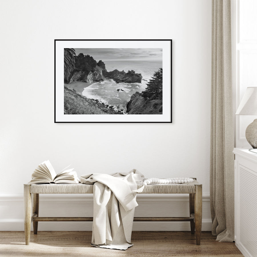 Big Sur Landscape B&W Poster