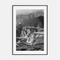 Big Sur Photo B&W No 1 Poster