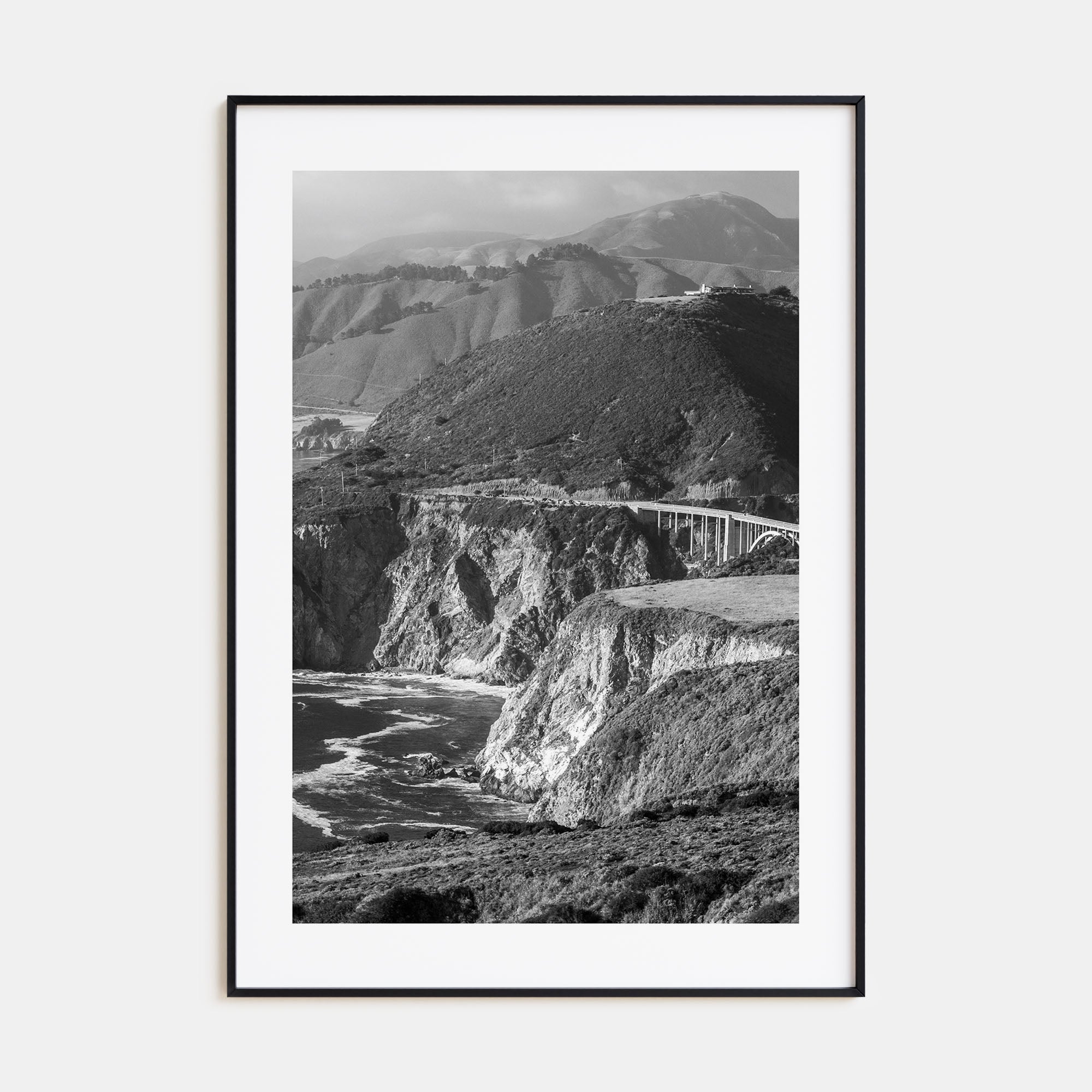 Big Sur Photo B&W No 1 Poster