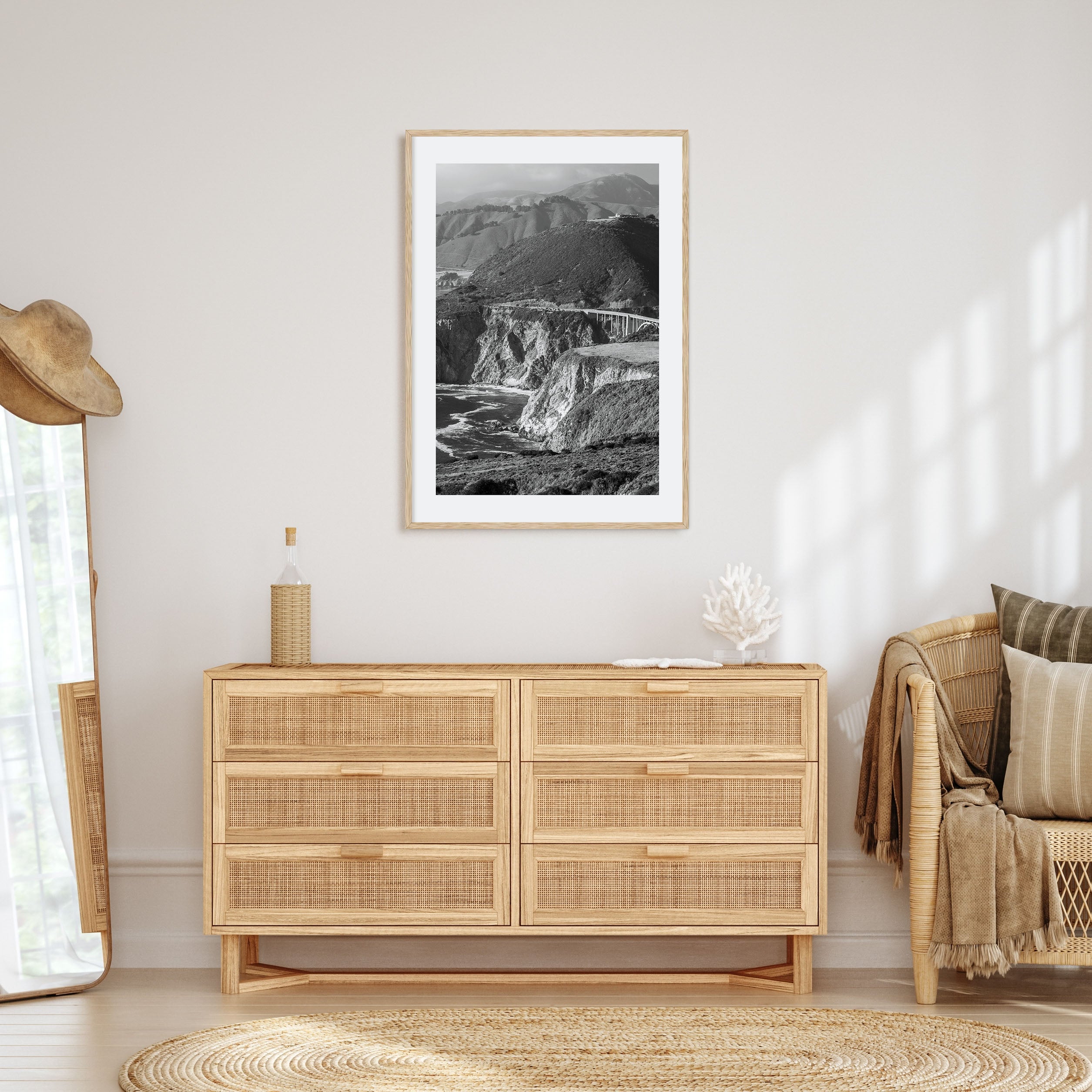 Big Sur Photo B&W No 1 Poster