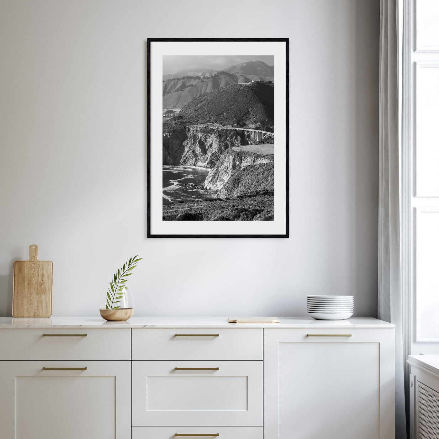 Big Sur Photo B&W No 1 Poster