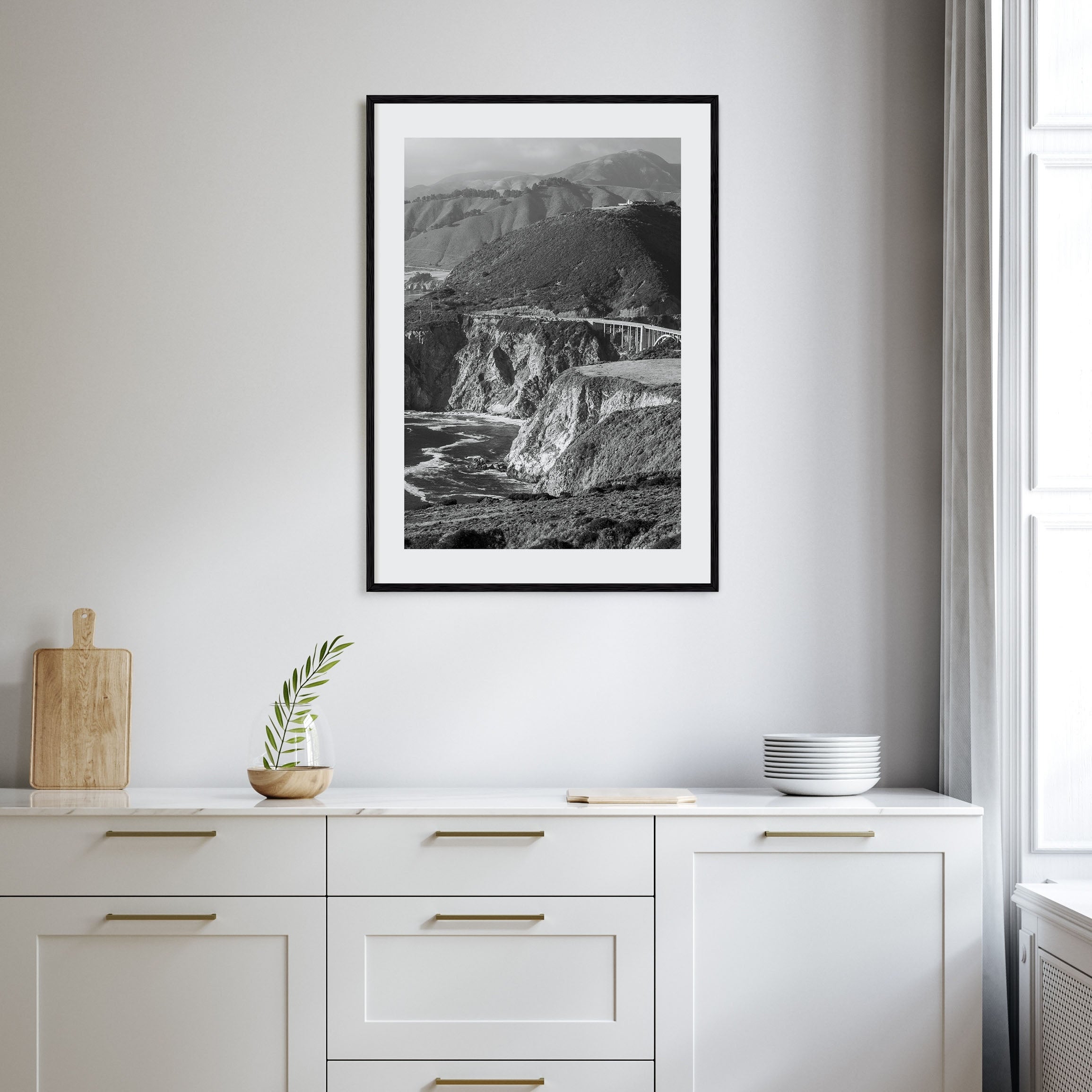 Big Sur Photo B&W No 1 Poster