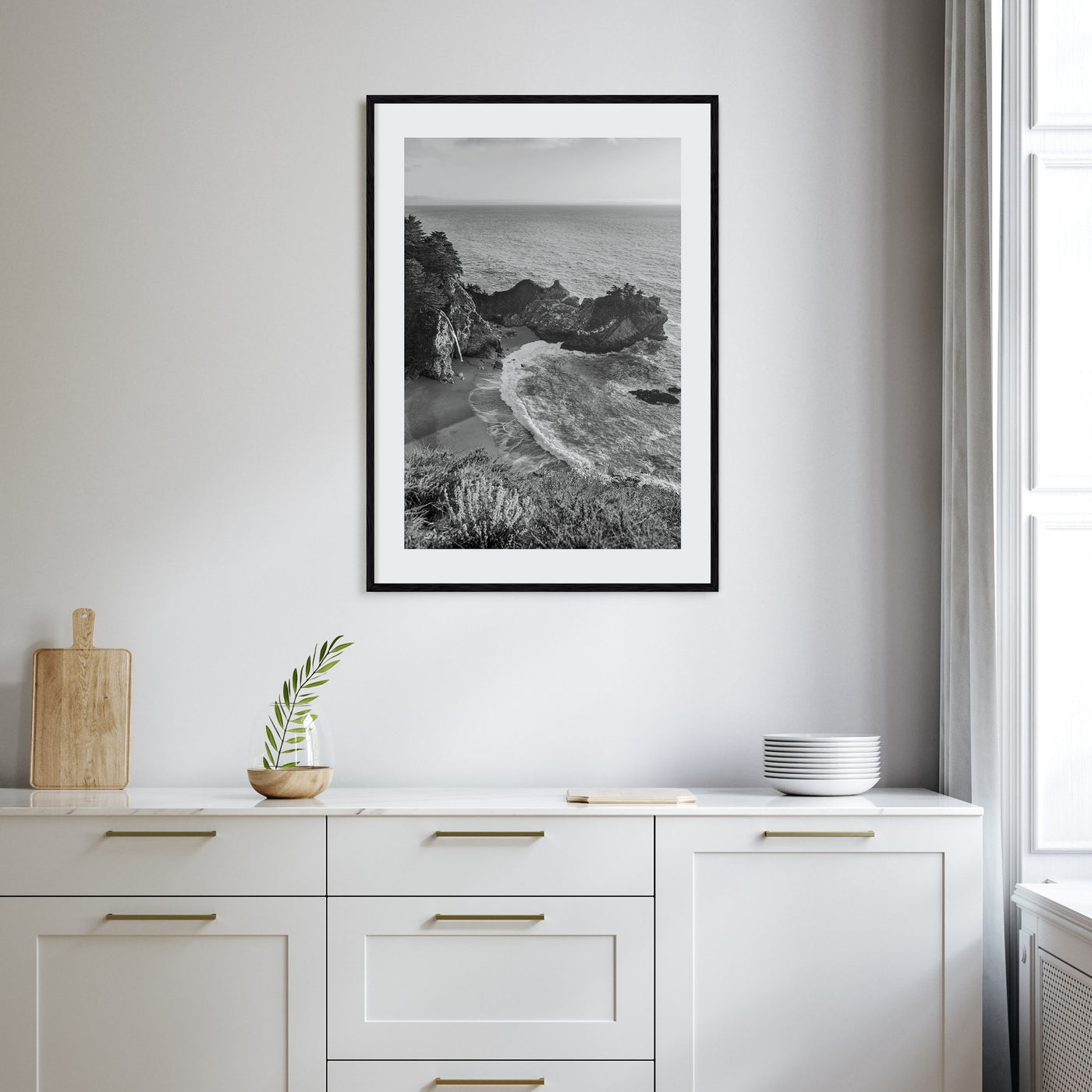 Big Sur Photo B&W No 2 Poster