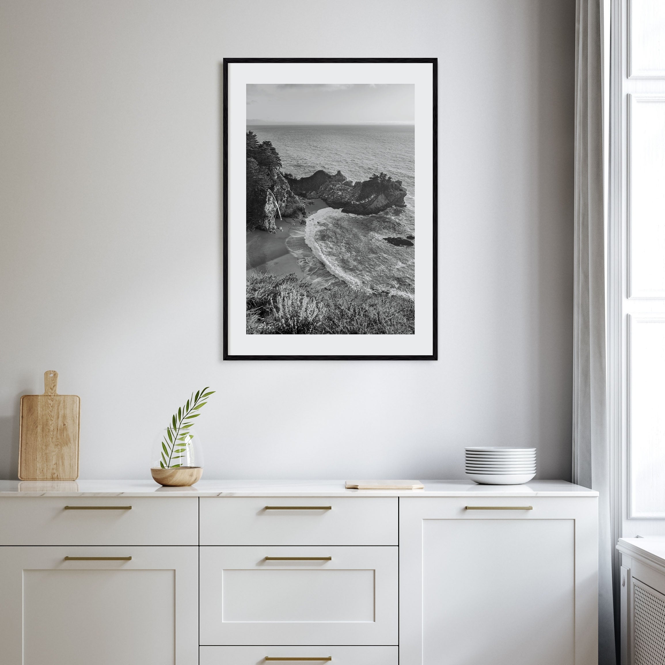Big Sur Photo B&W No 2 Poster