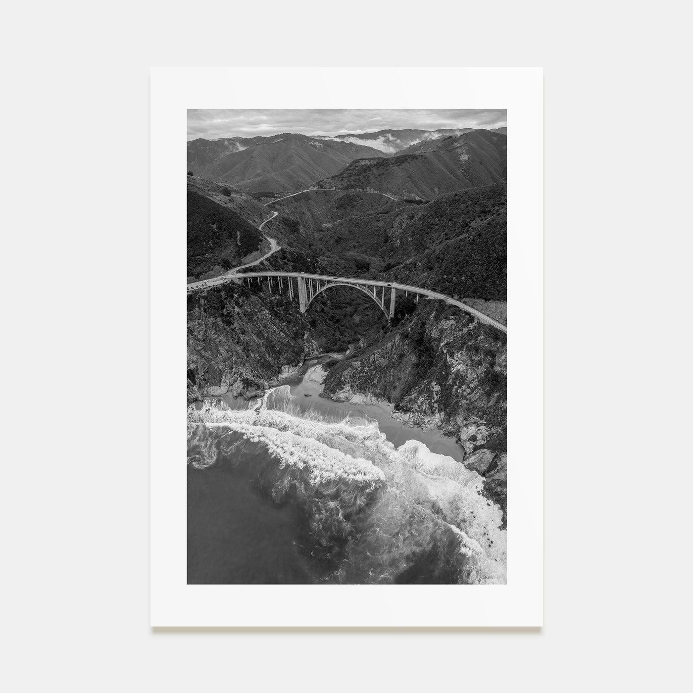 Big Sur Photo B&W No 4 Poster