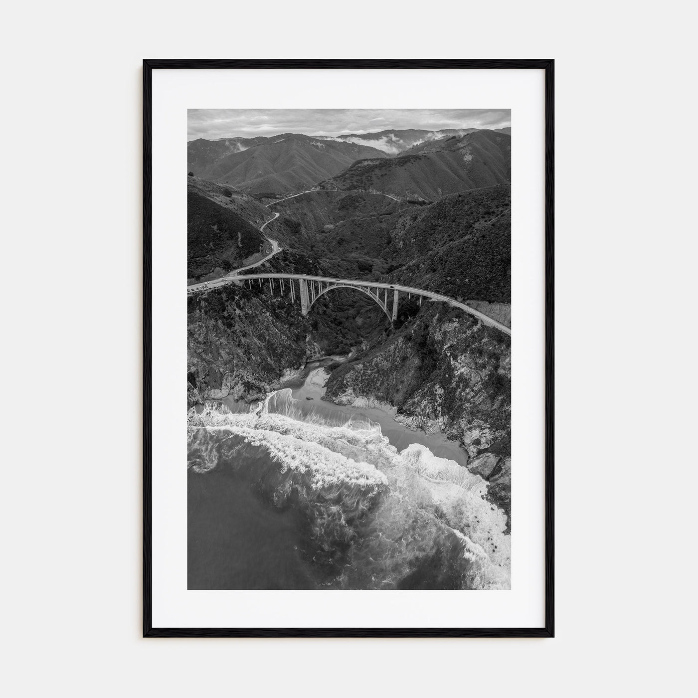 Big Sur Photo B&W No 4 Poster