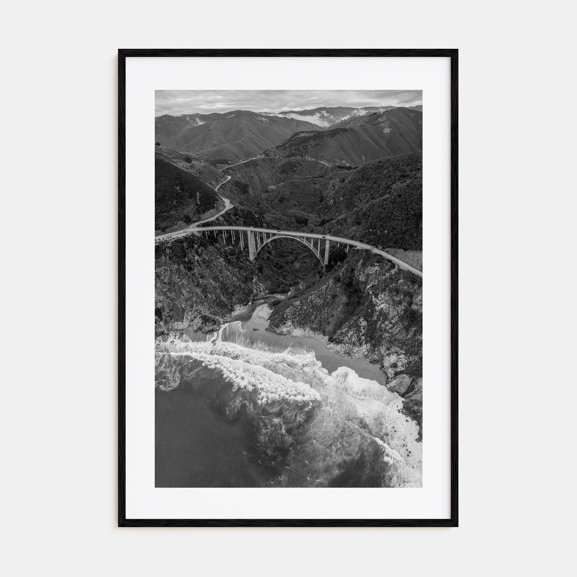 Big Sur Photo B&W No 4 Poster