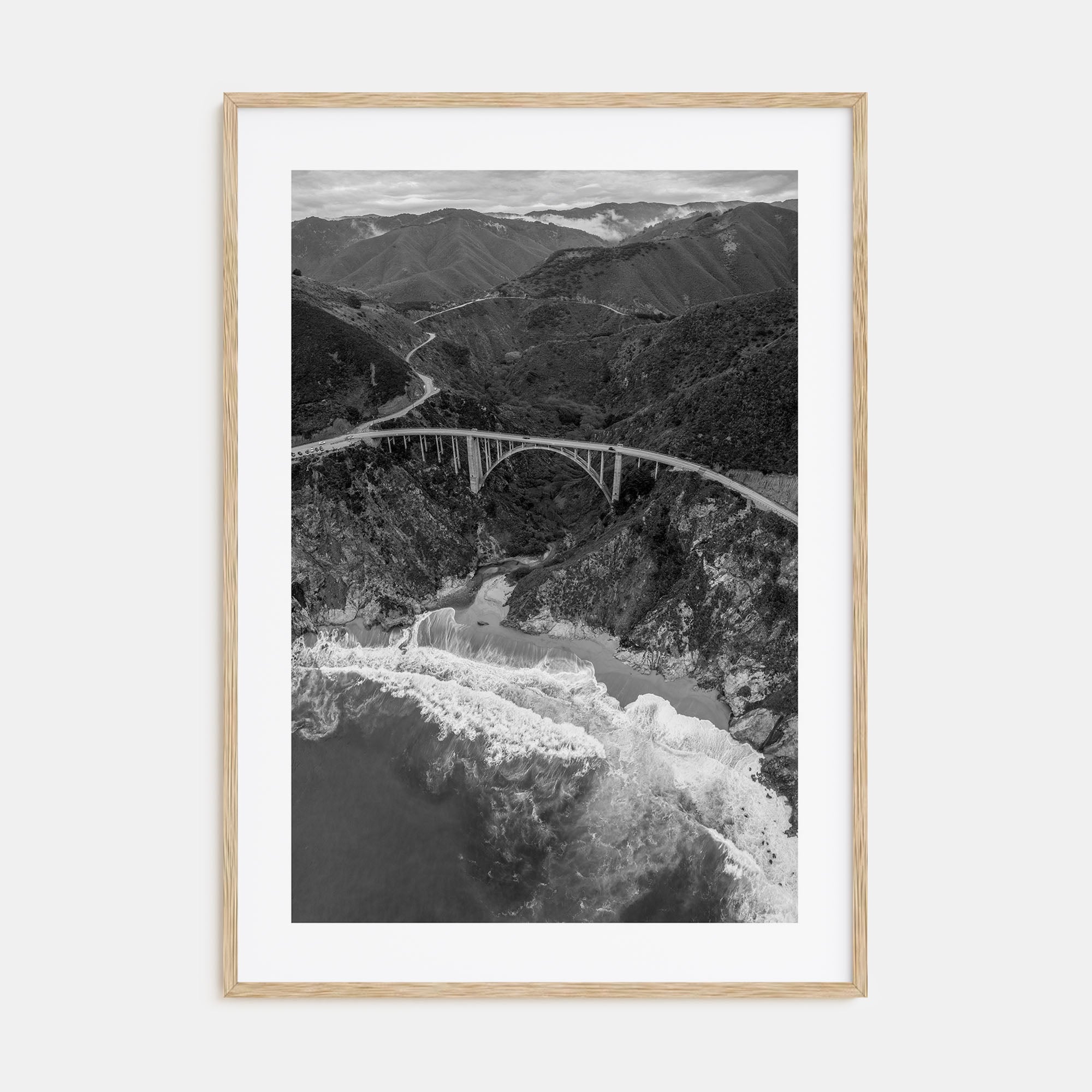 Big Sur Photo B&W No 4 Poster