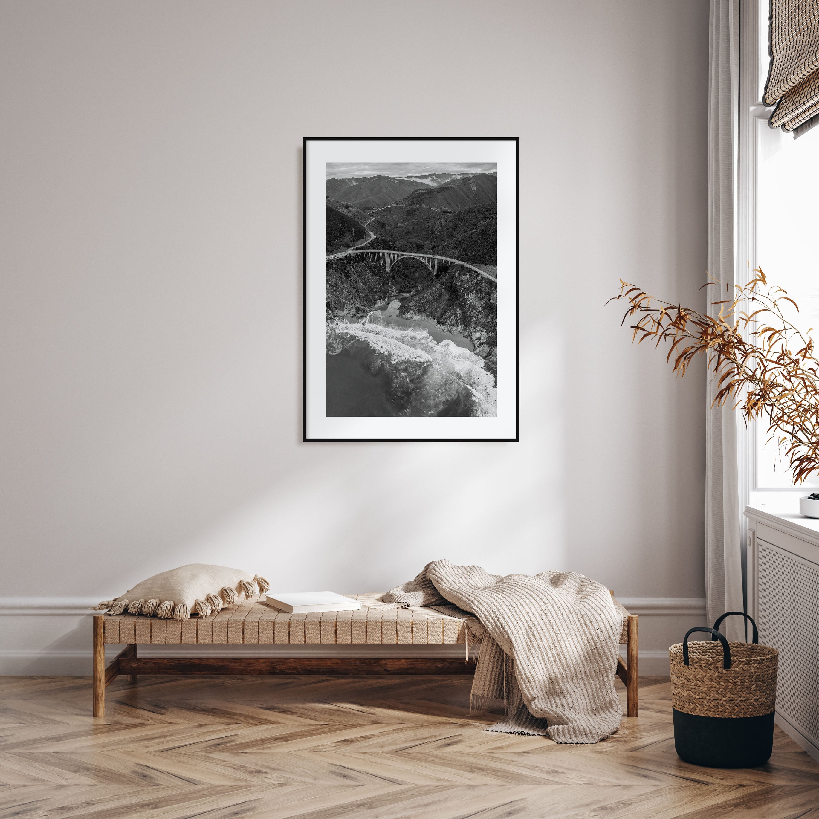 Big Sur Photo B&W No 4 Poster