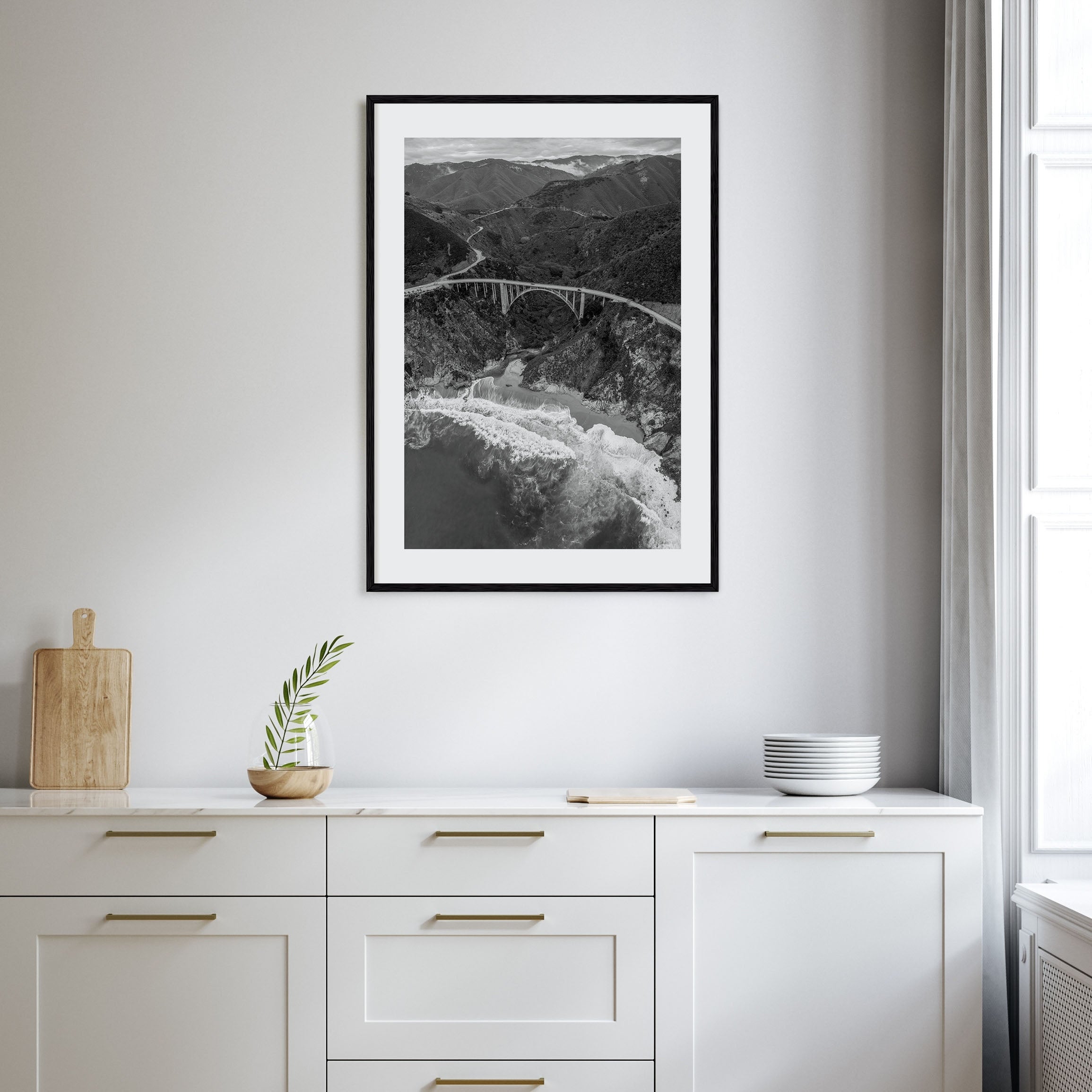 Big Sur Photo B&W No 4 Poster