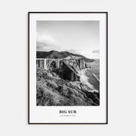 Big Sur Portrait B&W No 2 Poster