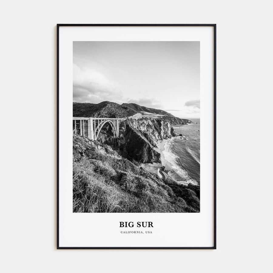 Big Sur Portrait B&W No 2 Poster