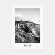 Big Sur Portrait B&W No 2 Poster