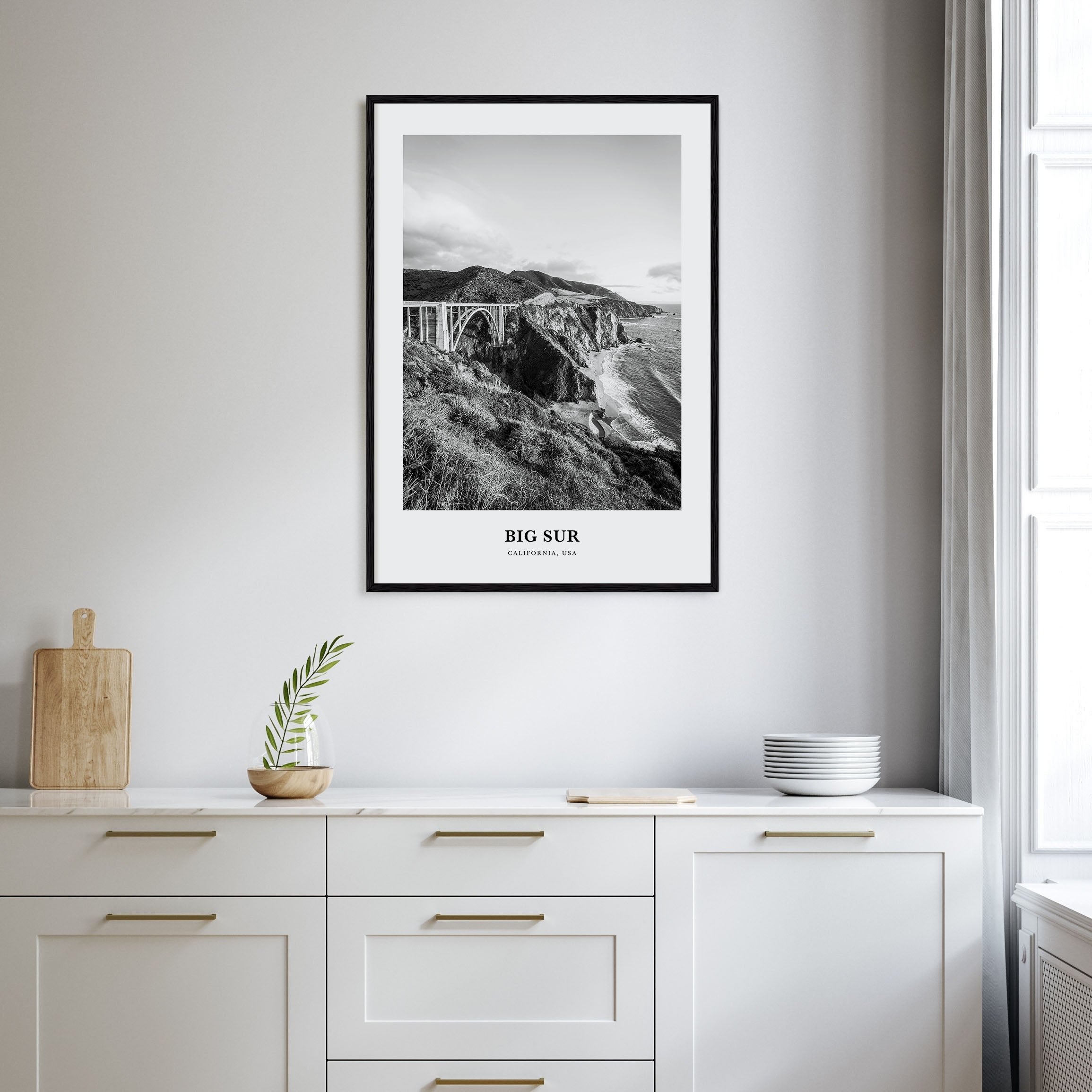 Big Sur Portrait B&W No 2 Poster