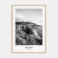 Big Sur Portrait B&W No 2 Poster