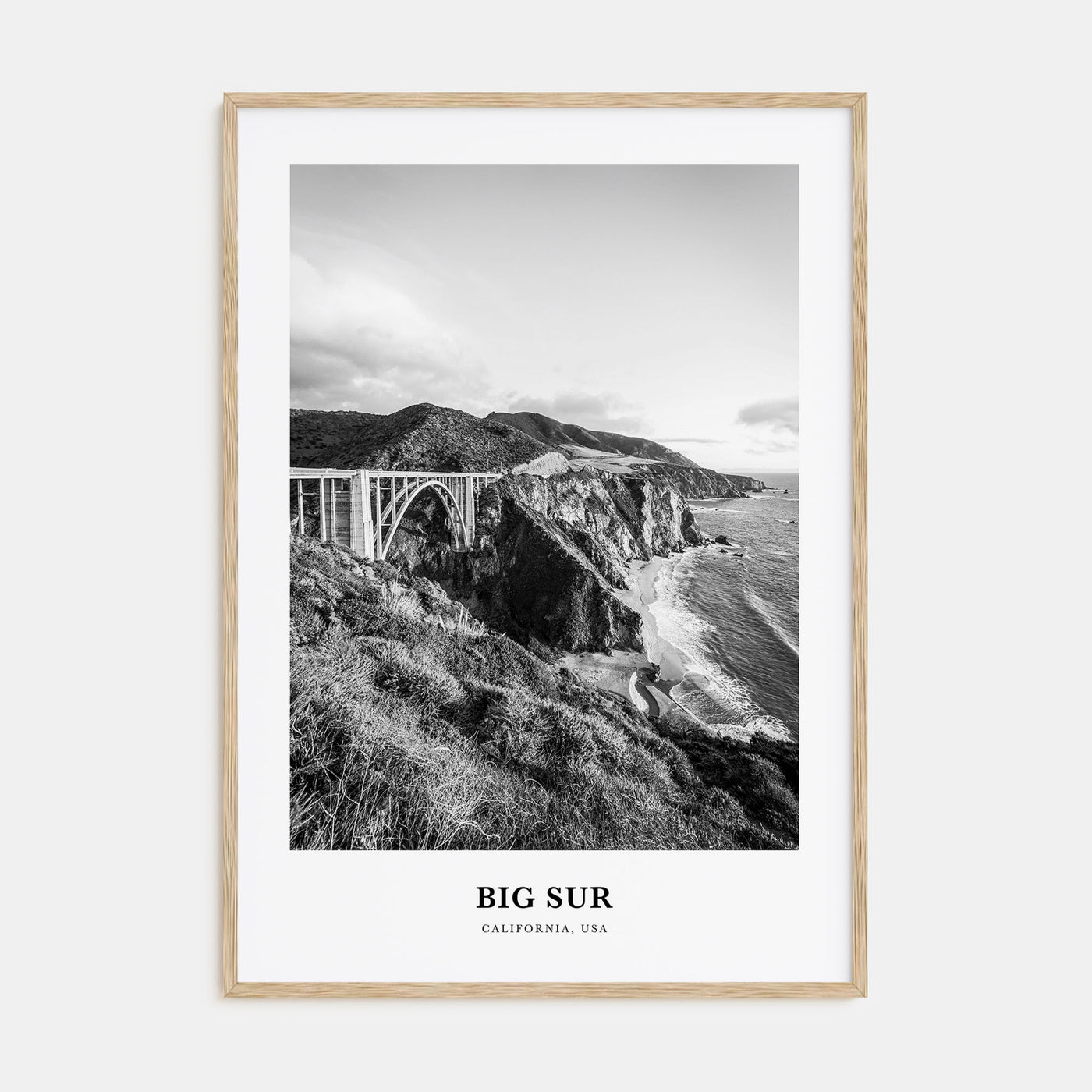 Big Sur Portrait B&W No 2 Poster