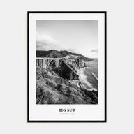 Big Sur Portrait B&W No 2 Poster