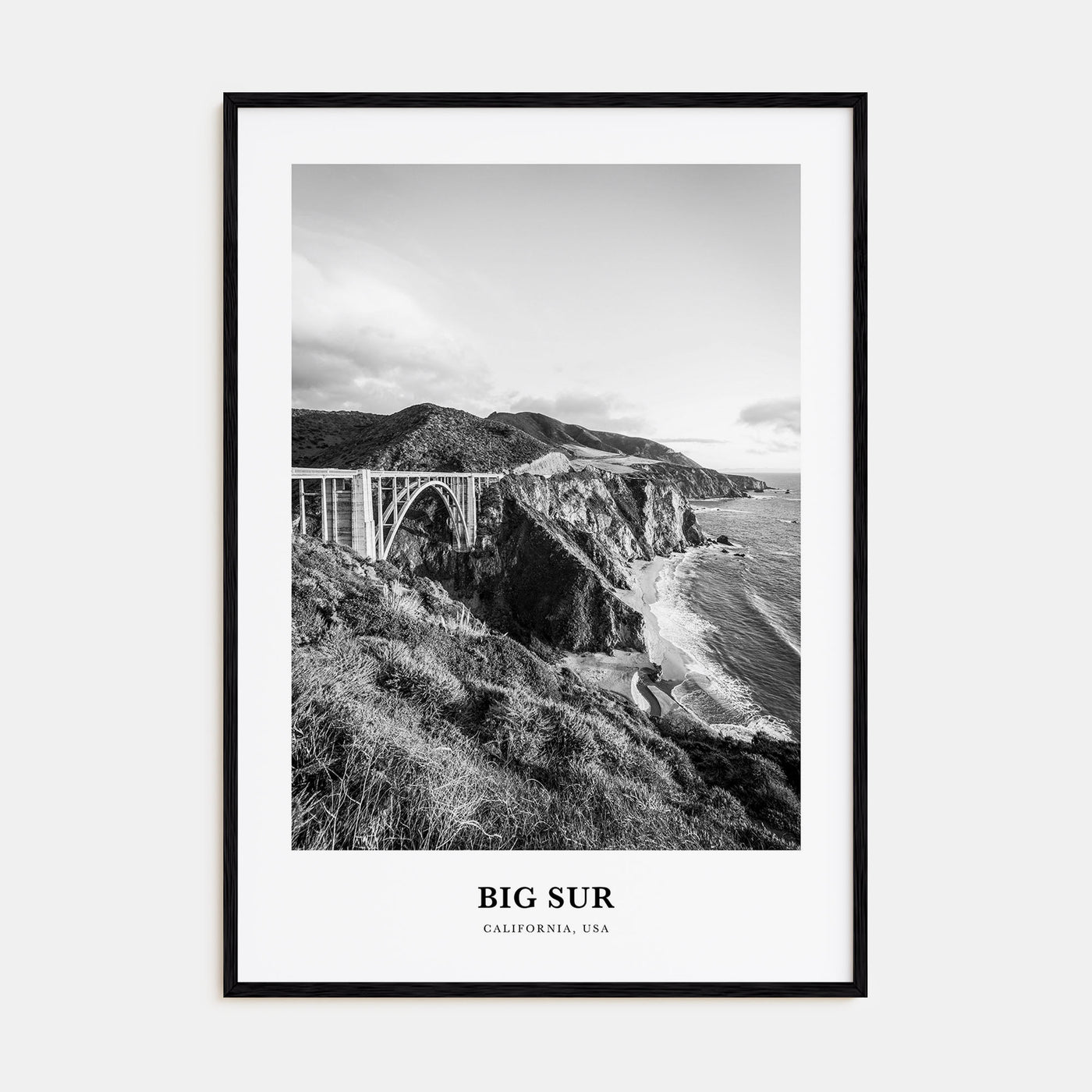 Big Sur Portrait B&W No 2 Poster
