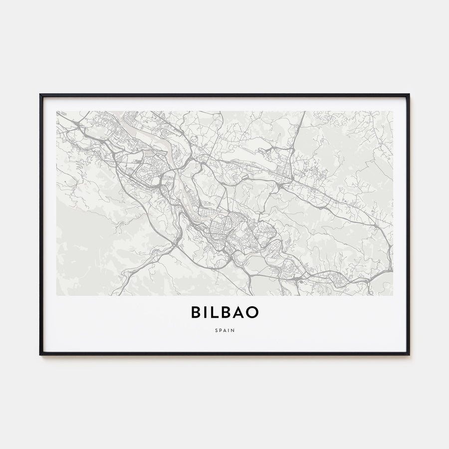 Bilbao Map Landscape Poster