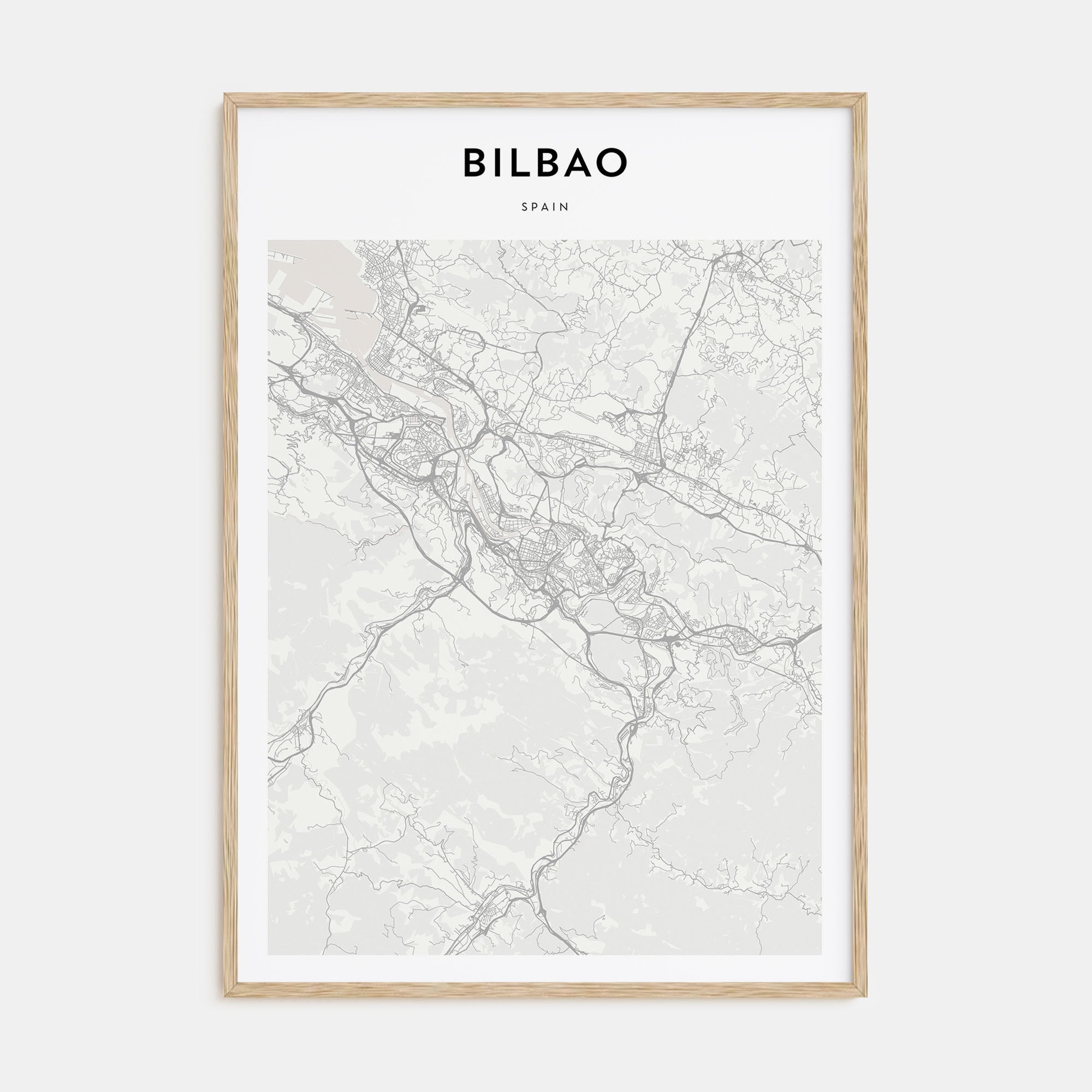 Bilbao Map Portrait Poster