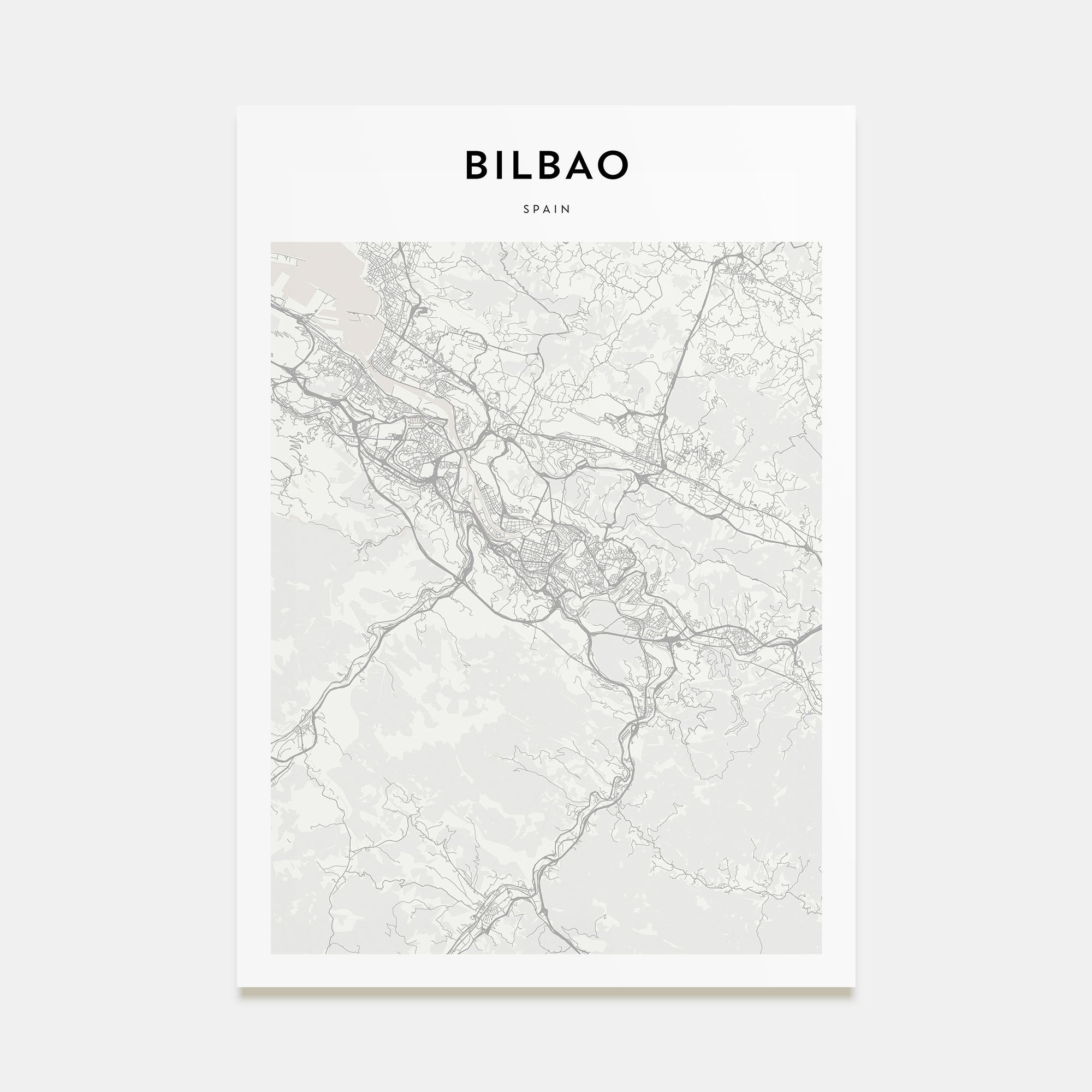 Bilbao Map Portrait Poster