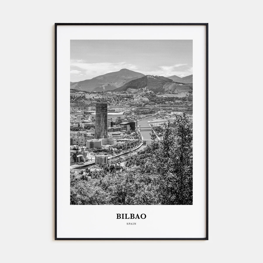 Bilbao Portrait B&W Poster