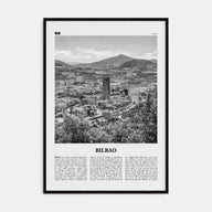Bilbao Travel B&W Poster