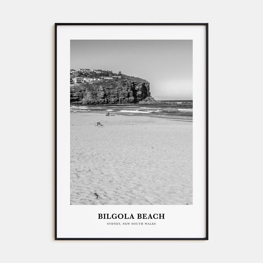 Bilgola Beach Portrait B&W Poster