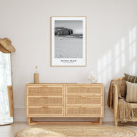 Bilgola Beach Portrait B&W Poster