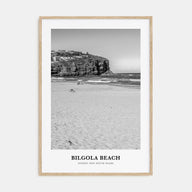 Bilgola Beach Portrait B&W Poster