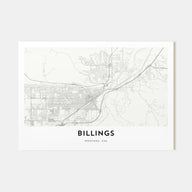 Billings Map Landscape Poster