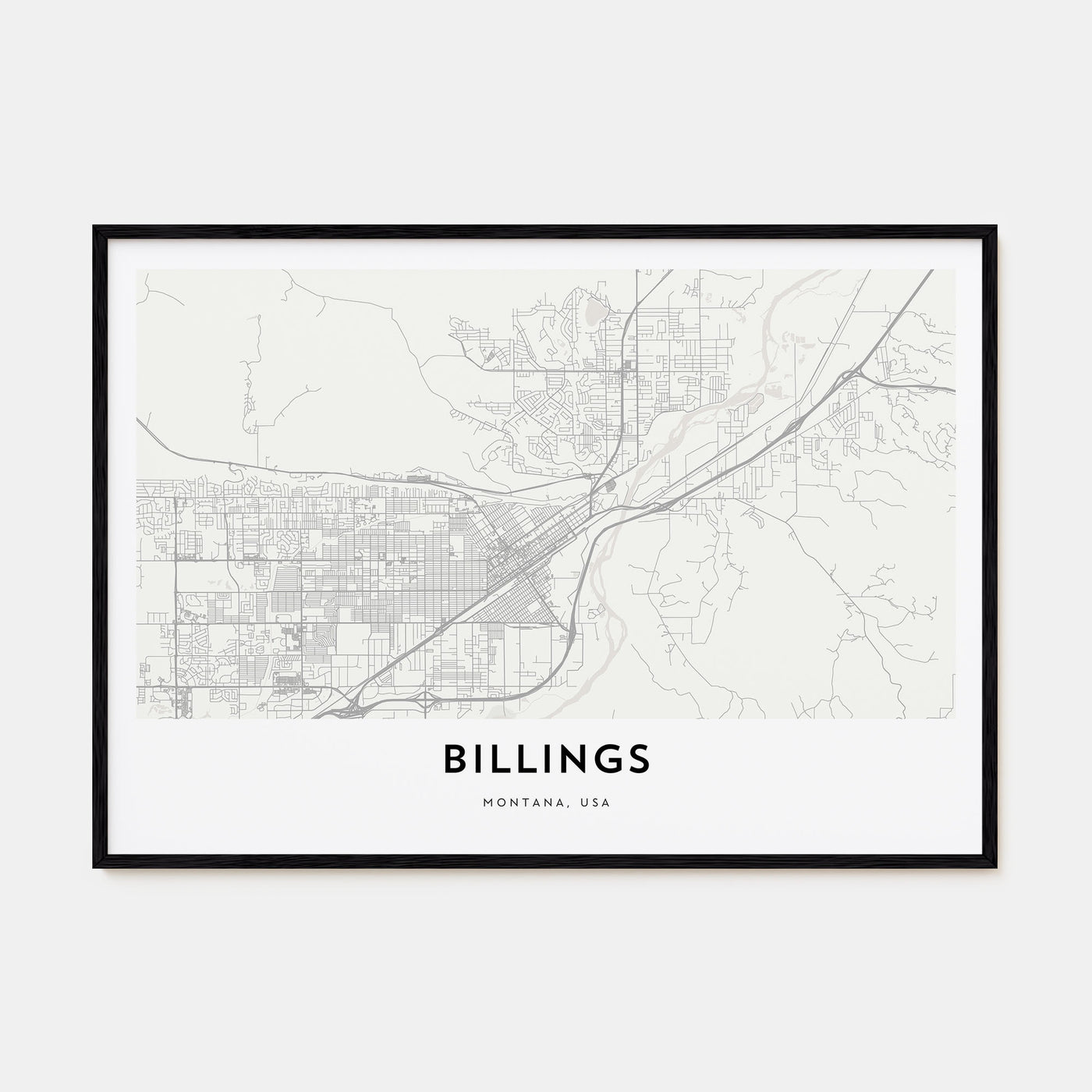 Billings Map Landscape Poster
