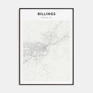 Billings Map Portrait Poster