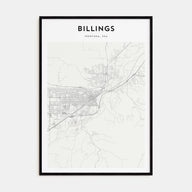 Billings Map Portrait Poster
