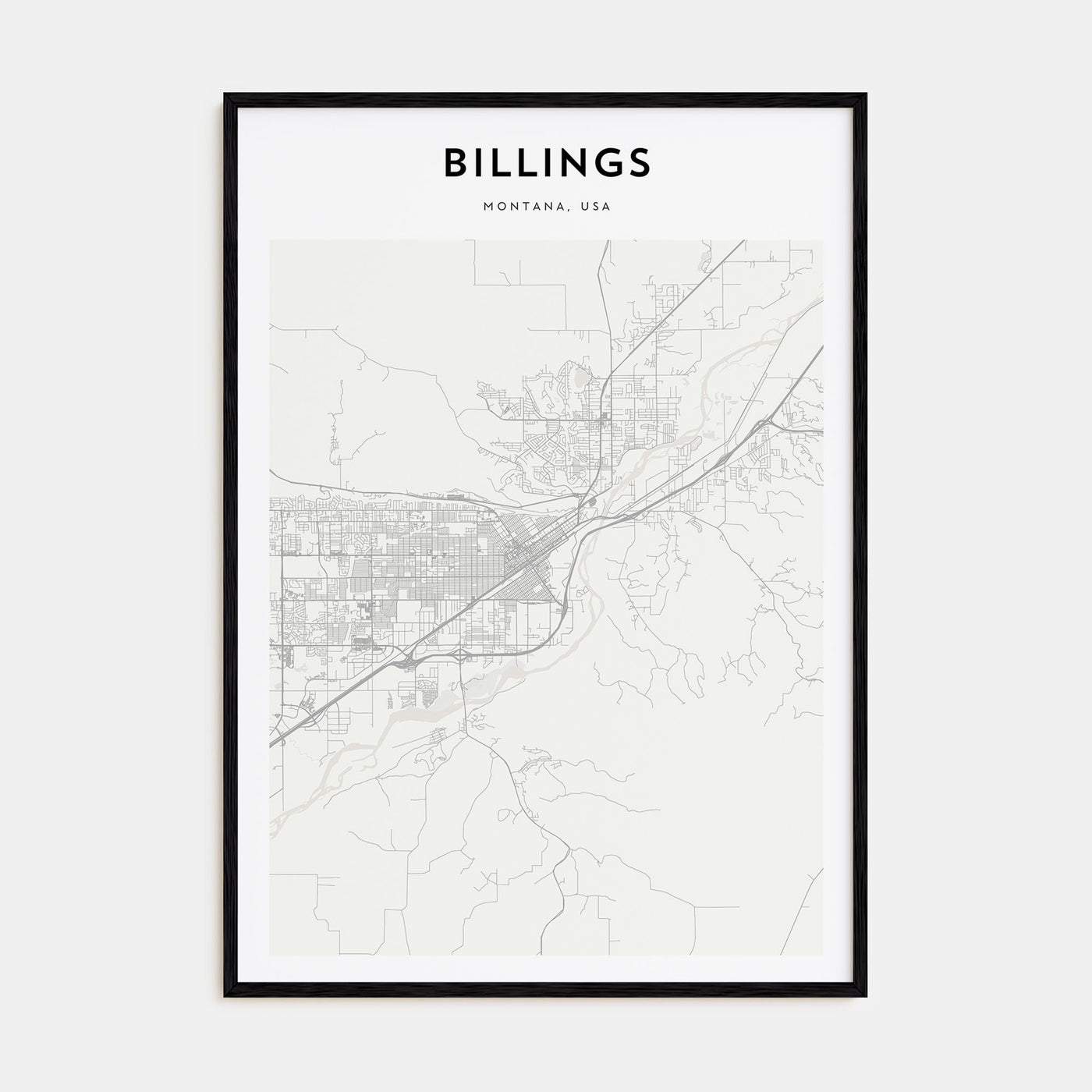 Billings Map Portrait Poster