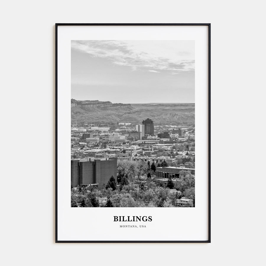 Billings Portrait B&W Poster