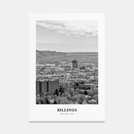Billings Portrait B&W Poster