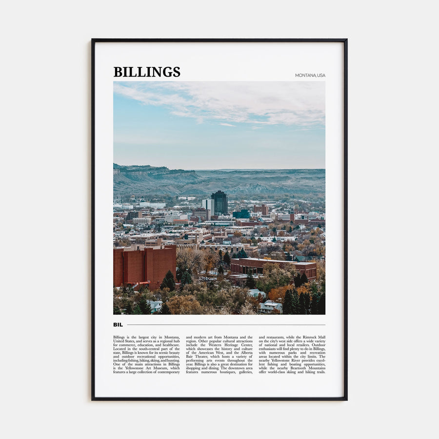 Billings Travel Color Poster
