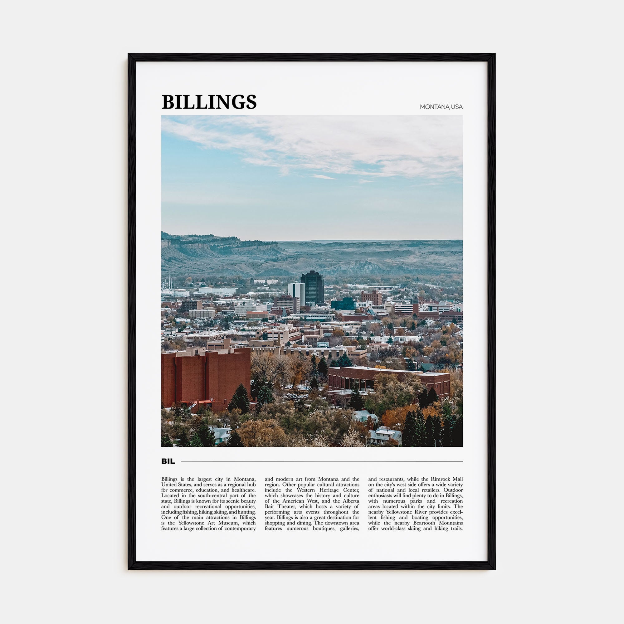 Billings Travel Color Poster