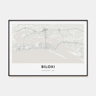 Biloxi Map Landscape Poster