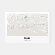 Biloxi Map Landscape Poster