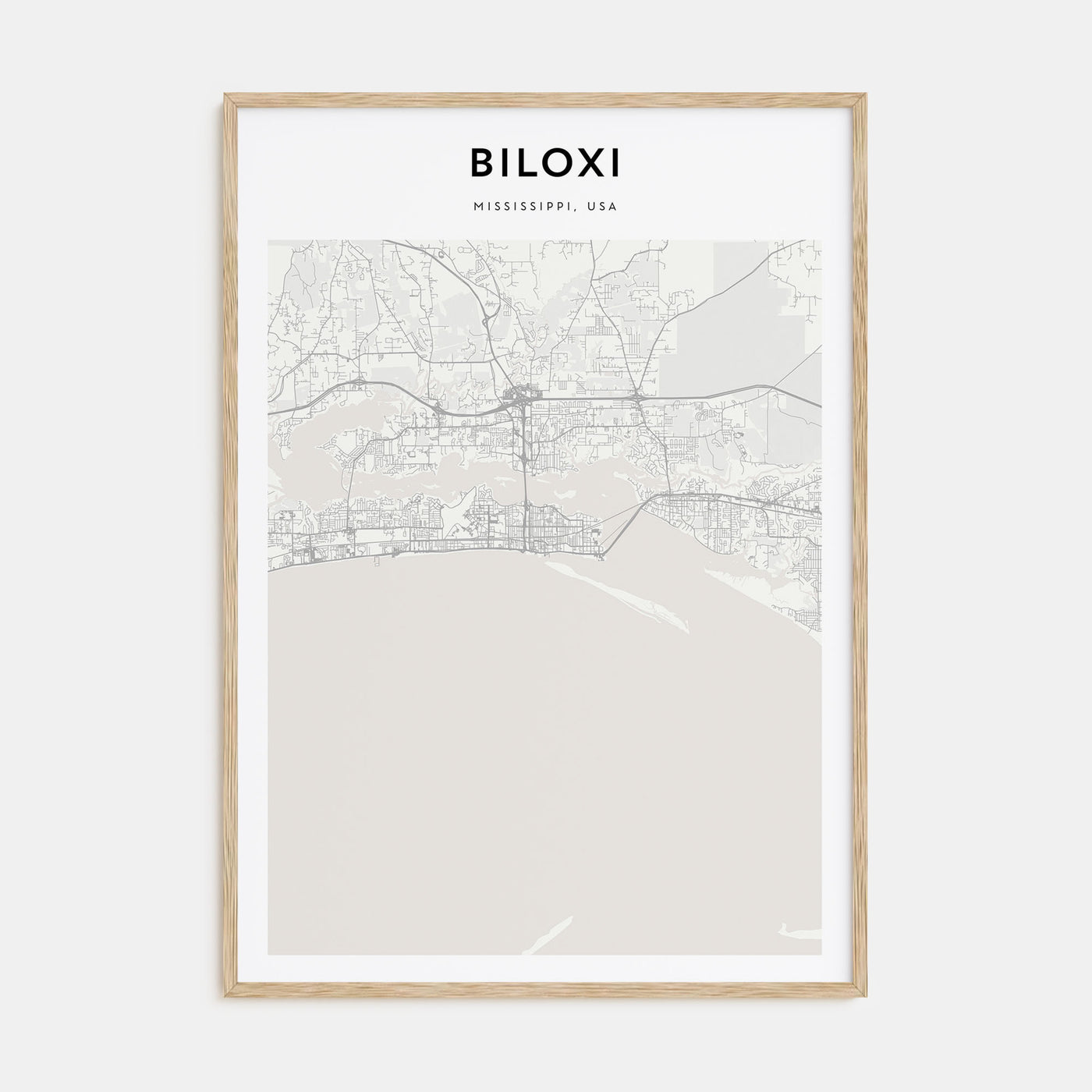 Biloxi Map Portrait Poster