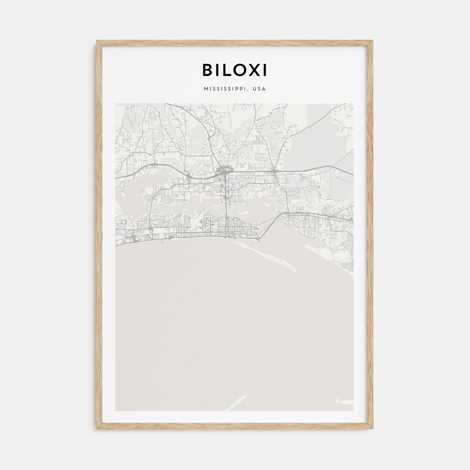 Biloxi Map Portrait Poster