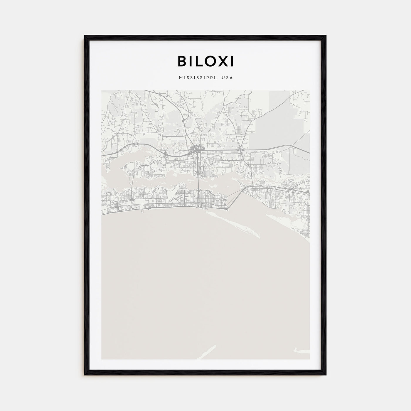 Biloxi Map Portrait Poster