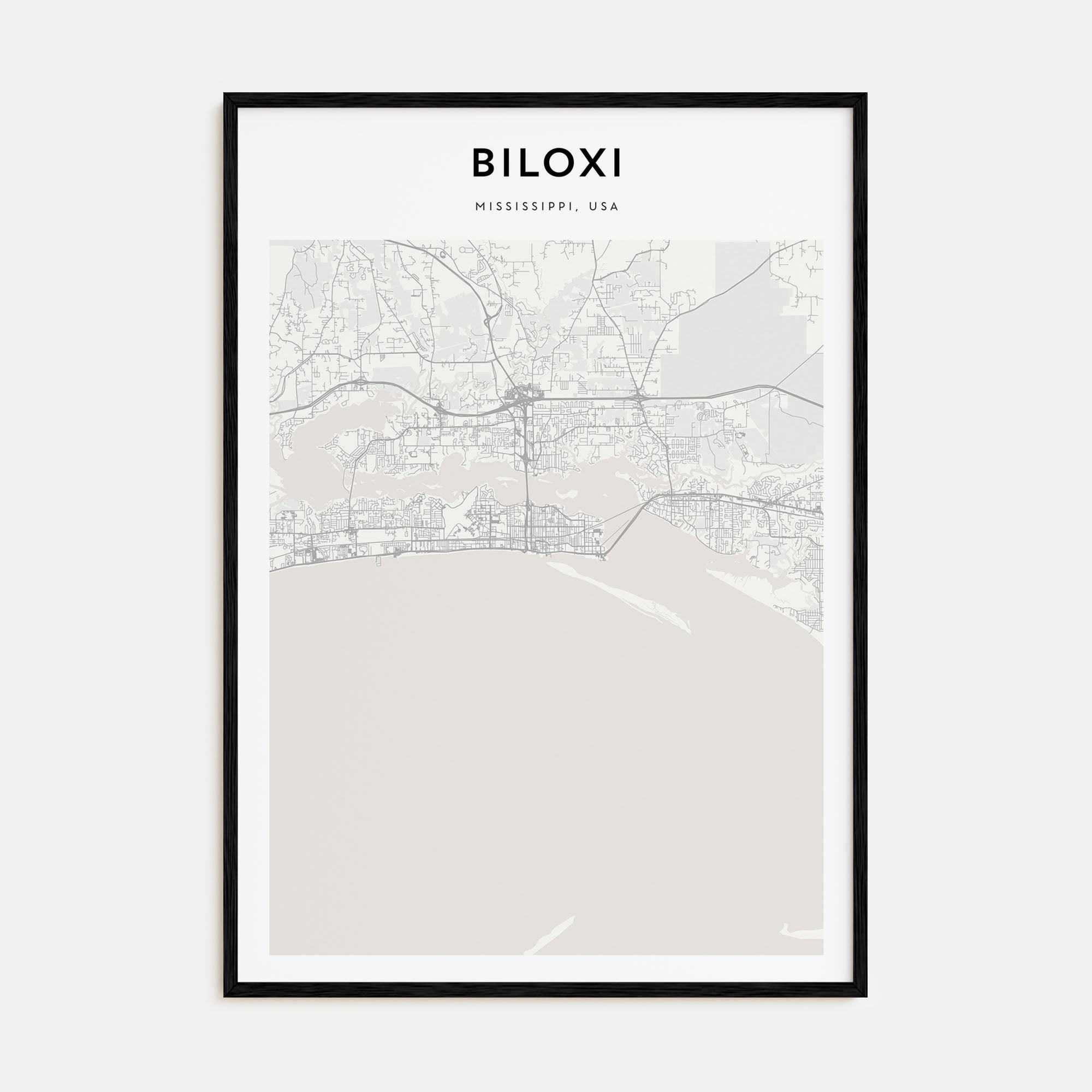 Biloxi Map Portrait Poster
