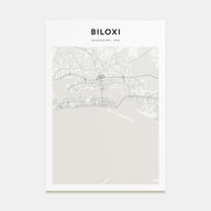 Biloxi Map Portrait Poster