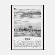 Biloxi Travel B&W Poster