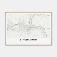 Binghamton Map Landscape Poster